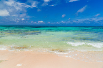 宮古島の美しいサンゴ礁の海