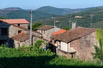 Fototapeta na wymiar landscape of montesinho, Natural Park of Montesinho during summer Portugal.