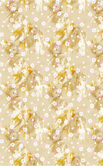 Elanance Floral motif pattern with color backgound