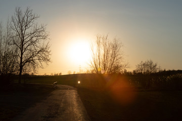 Fototapeta na wymiar Sunset in springtime