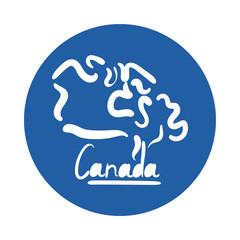 canada word lettering block style