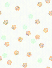 Elanance Floral motif pattern with color backgound