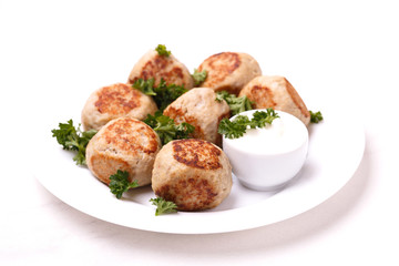Homemade swedish meatballs with sour cream