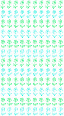 Elanance Floral motif pattern with color backgound