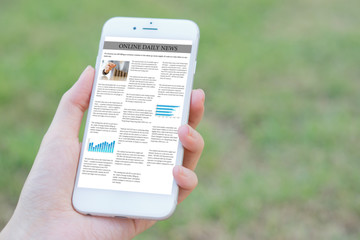Woman hand using smartphone to switch off or shut down online and social connection.