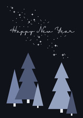 The new year is 2021. Poster for Christmas. A set of postcards, posters of the Scandinavian new year.