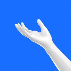 The Helping Hand on pop art Background - 3D