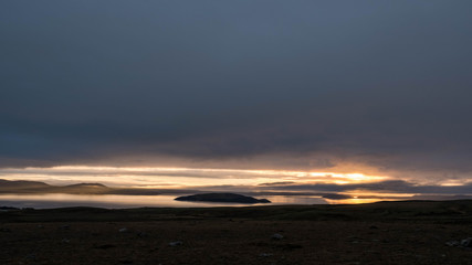 On the way to Gullfoss from Reykjavik in Iceland, a wonderful sunrise