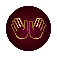 ten hands signal block gradient style