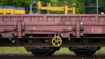 rusty freight train wagon