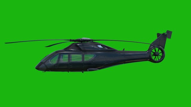 3D transformation of a natural and white schematic model of a military aircraft and helicopter on a green background.