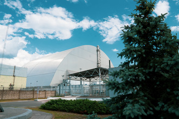 Chernobyl / Ukraine. Chernobyl exclusion zone. Ruins of abandoned places. Zone of high radioactivity. Ruins of buildings. 