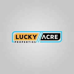 Obraz premium Word Lucky acre vector logo design template