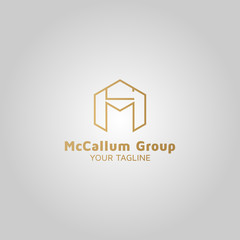 Letter MC vector logo design