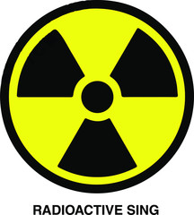 Obraz premium radioactive sign vector warning danger
