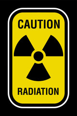 Fototapeta premium radioactive warning sign danger