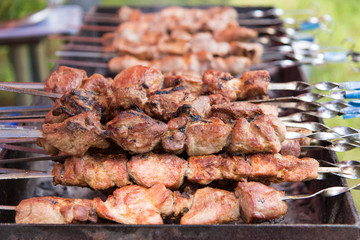 meat on the grill