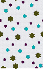 Elanance Floral motif pattern with color backgound