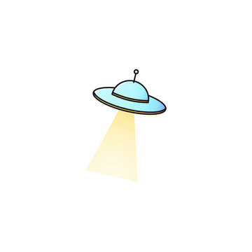 Ufo flat design vector illustration