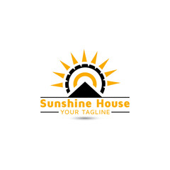 Sunshine real estate vector logo design inspiration