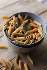  pasta on a wooden background