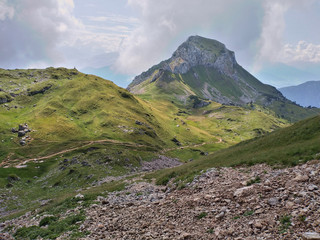 Hiking in the mountains. Austria travel, Achensee Area, Tirol
