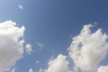 summer cloud- shiny sky with bright sun light