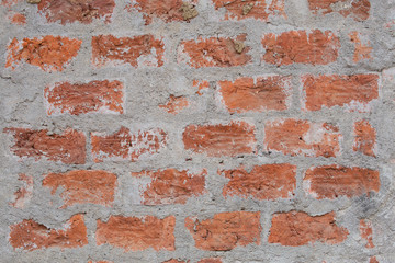 Texture of old vintage brick wall.