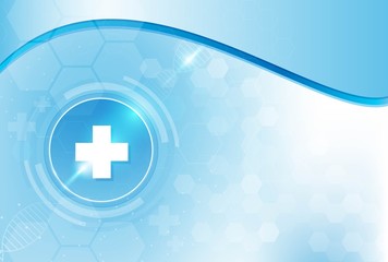 Fototapeta premium health care and science icon pattern medical innovation concept background vector design.