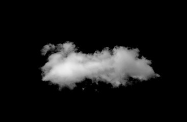 Fototapeta na wymiar White cloud isolated on black