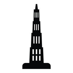 silhouette of the tower