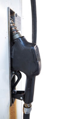 Orange and black oil nozzle