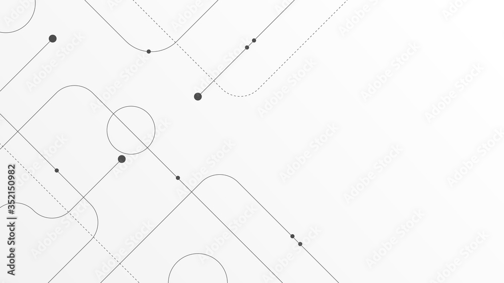 Leinwandbilder Abstract geometric connect lines and dots.Simple technology graphic background.Illustration Vector design Network and Connection concept.