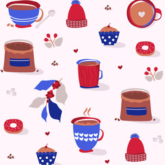 Coffee icons, design templates for coffee ads with retro ingredient plants and minimal designs, social medi stories for shop and house.