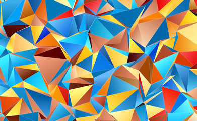 Naklejka na ściany i meble 3d Triangles, abstract background. Design wallpaper