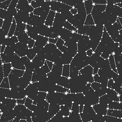 Space pattern with planets and stars. Bright 