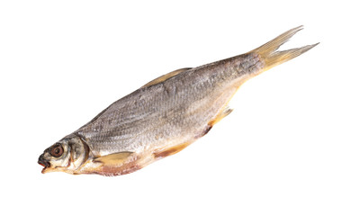 Dried fish it is isolated on a white background