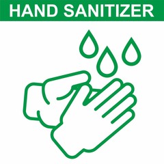 Hand sanitizer Icon. Sanitizer icon. Antiseptic. Anti bacterial and virus solution. Symbol for disinfectant gel labels.
