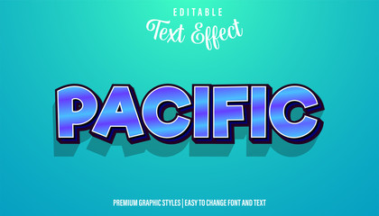 Pacific Editable Text Effect Style
