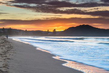 Sunrise at the Beach with Clouds