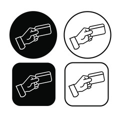 Obraz premium credit card icon on white background 