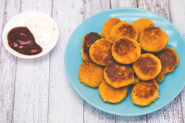 Fried nuggets with a crust