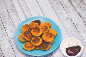Fried nuggets with a crust