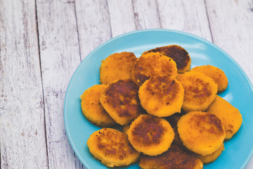 Fried nuggets with a crust