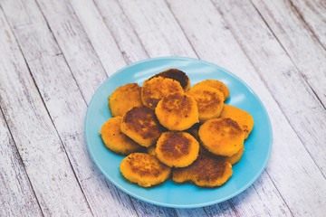 Fried nuggets with a crust