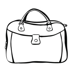 Stock vector illustration of bag for World Buy Nothing day illustrates concept of overconsumption. Symbol of economical approach for shopping. Hand drawn Icon Isolated on white background.

