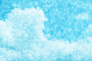 空 雲 ブルー 夏 水彩 背景