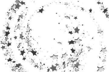 Silver volumetric star-confetti