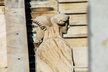 View of the Panathenaic Stadium or Kallimarmaro, it is the only stadium in the world built entirely...