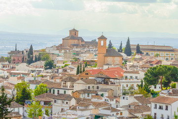 Fototapeta premium Widok na historyczne miasto Granada, Hiszpania